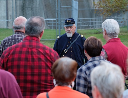 Col. Westcott interviews Scottsville citizens at northern picket