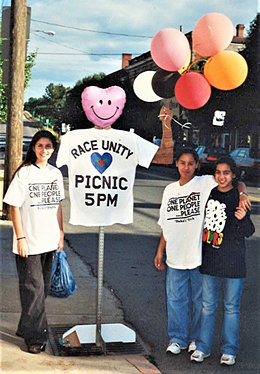 Ballon Man at the June 1997 Race Unity Day picnic