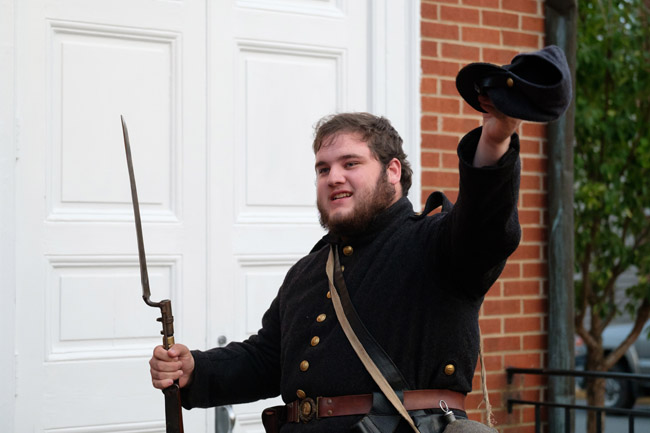 Confederate PVT Samuel W. Moon as portrayed by John Settle