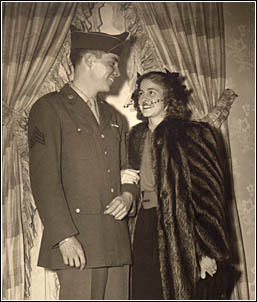Trudy and Sykes Scherman at their wedding, 1944