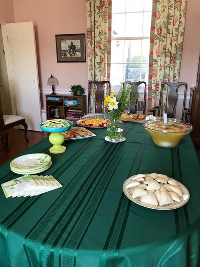 All ready for the Docent Appreciation Tea, 19 March 2018