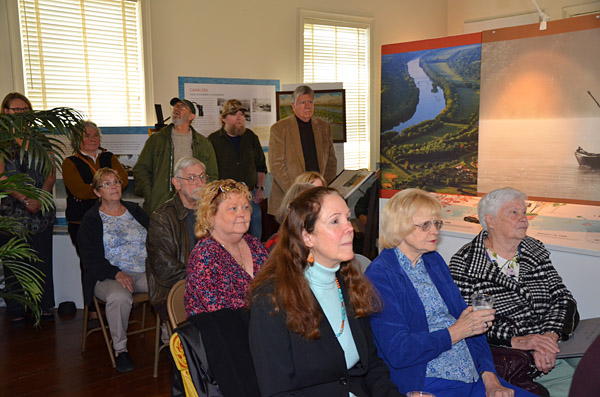 Visitors listened intently to the resolution honoring Raymon Thacker